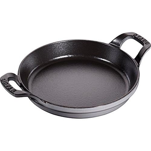  Besuchen Sie den STAUB-Store Staub stapelbare Auflaufform, rund (20 cm, 0,75 L mit mattschwarzer Emaillierung im Inneren der Auflaufform) grafitgrau