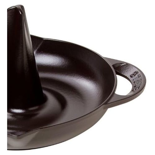  Staub 1200023 Hahnchenbrater, 24 cm, Edelstahl, schwarz