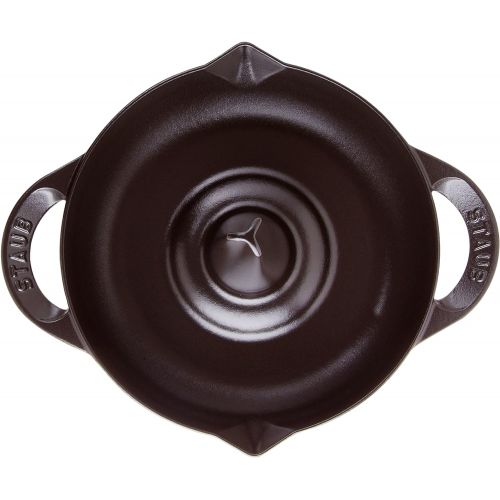  Staub 1200023 Hahnchenbrater, 24 cm, Edelstahl, schwarz