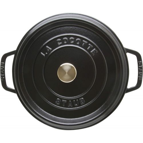  STAUB Gusseisen Brater/Cocotte, rund 24cm, 3,8L, schwarz