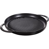 STAUB rund 30 cm Grillpfanne, Gusseisen, schwarz