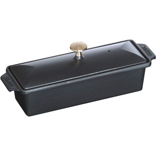  Staub 40509-575-0 Terrine, 30 x 11 cm, 1,45 L, Innen schwarz glanzend, schwarz