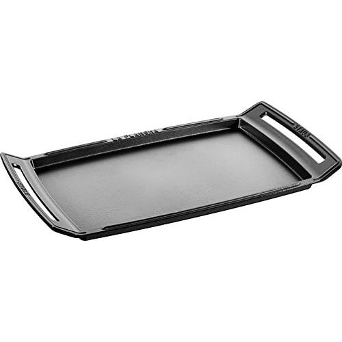  STAUB Plancha, Gusseisen, Induktionsgeeignet, Schwarz, 38 cm