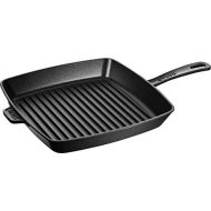 Staub 40501-106-0 Amerikanische Grillpfanne, Gusseisen, induktionsgeeignet, 26 cm, Schwarz