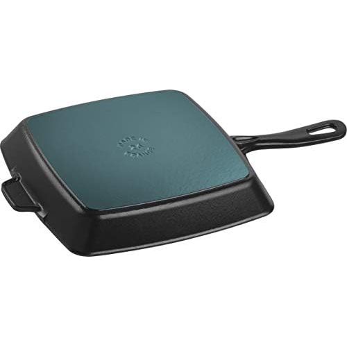  Staub 40501-106-0 Amerikanische Grillpfanne, Gusseisen, induktionsgeeignet, 26 cm, Schwarz