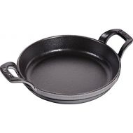 [아마존베스트]Staub stapelbare Auflaufform, rund (16 cm, 0,4 L mit mattschwarzer Emaillierung im Inneren der Auflaufform) grafitgrau