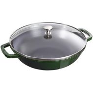 [아마존베스트]STAUB Wok 30 cm, Gusseisen, Induktionsgeeignet, Basilikumgruen