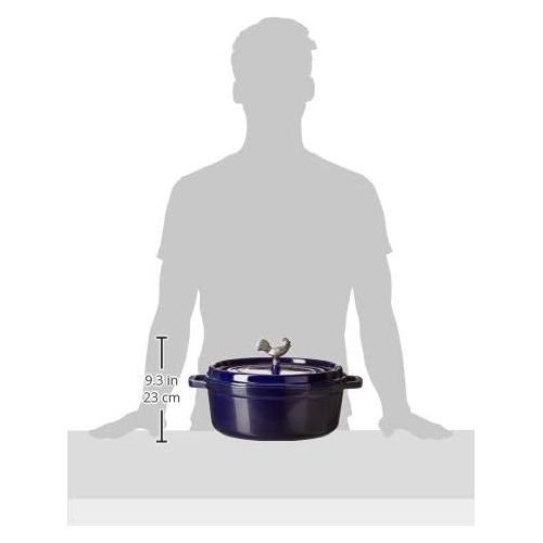  STAUB 1123191 Coq au Vin Cocotte, 5.75-qt, Dark Blue