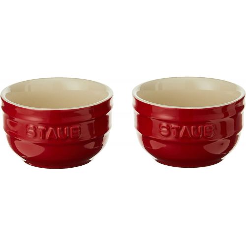  STAUB 40511-133 Ceramics Prep Bowl Set, 2-piece, Cherry