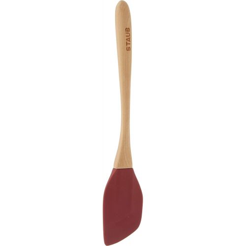  STAUB 40509-240 Accessories Olivewood Silicone Spatula, 10, Grenadine, inch