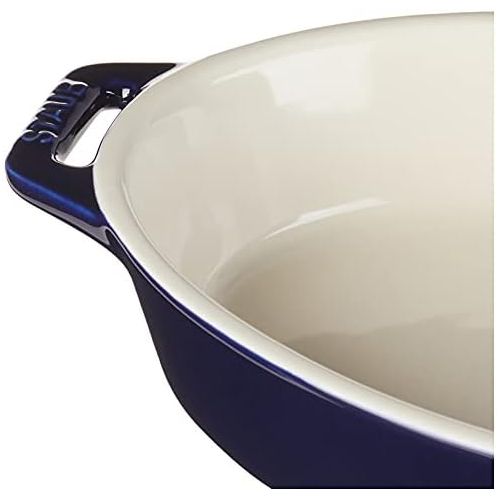  STAUB 40508-604 Ceramics Oval Baking Dish, 9-inch, Dark Blue