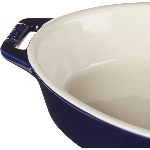  STAUB 40508-604 Ceramics Oval Baking Dish, 9-inch, Dark Blue