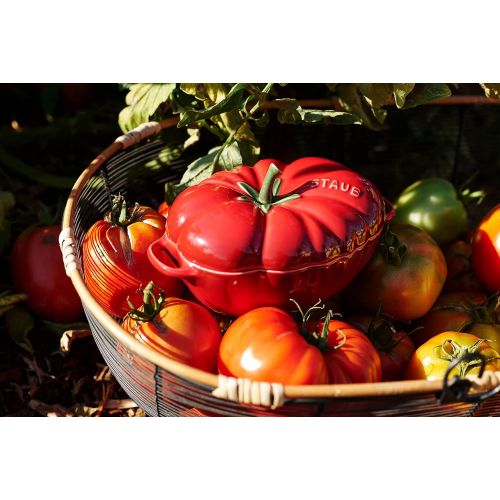  STAUB 40511-855 Ceramics Petite Tomato Cocotte, 16-oz, Cherry