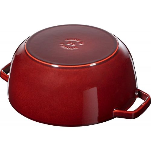  Staub Kitchen Supplies/Dishes Frying Pans/cookware for Outdoor/Dutch Oven · Cooker, 29 x 22 x 15 cm, Grenadin red