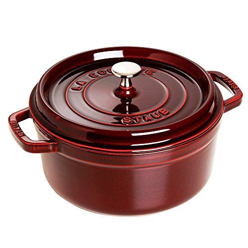  STAUB 1102687 Round Cocotte, 5.5 qt, Grenadine