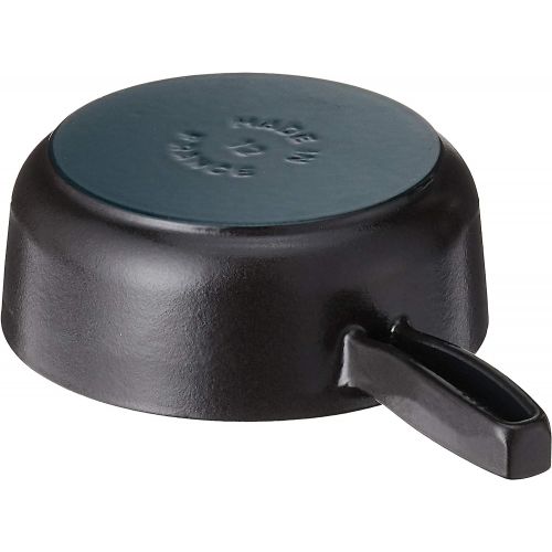  STAUB 1461223 Cast Iron Mini Cheese Fondue Pot, 12-oz, Black Matte