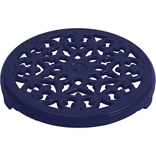  STAUB 16001091 Round Lilly Trivet, Dark Blue