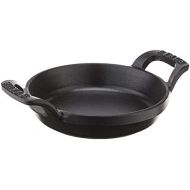 STAUB 1301123 Cast Iron Mini Round Gratin Baking Dish, 4.5-inch, Black Matte