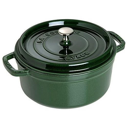  Staub 5.5 Quart Round Cocotte, Basil