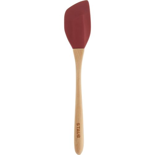  STAUB 40509-251 Accessories Olivewood Silicone Spatula, 12-inch, White