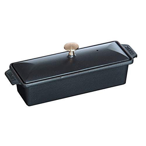  STAUB 1313025 Cast Iron Large Rectangular Terrine, 1.5-qt, Matte Black