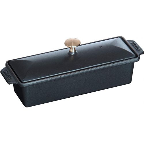  STAUB 1313025 Cast Iron Large Rectangular Terrine, 1.5-qt, Matte Black