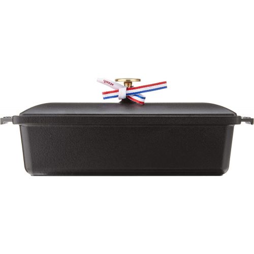  STAUB 1313025 Cast Iron Large Rectangular Terrine, 1.5-qt, Matte Black