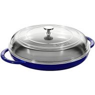 Staub Cast Iron 12-inch Round Steam Griddle - Dark Blue