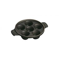 STAUB 1301523 Cast Iron Escargot Dish, 5.75-inch, Black Matte