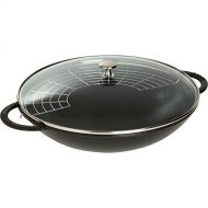 STAUB 1313923 Cast Iron Wok, 6-quart, Black Matte