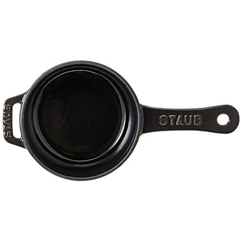  STAUB 1241025 Cast Iron Mini Saucepan, 0.25-quart, Black Matte