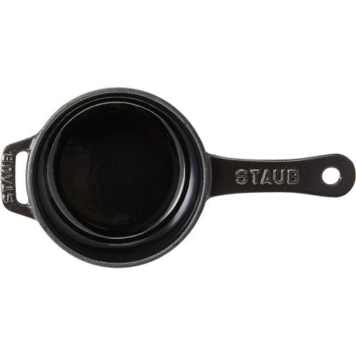  STAUB 1241025 Cast Iron Mini Saucepan, 0.25-quart, Black Matte