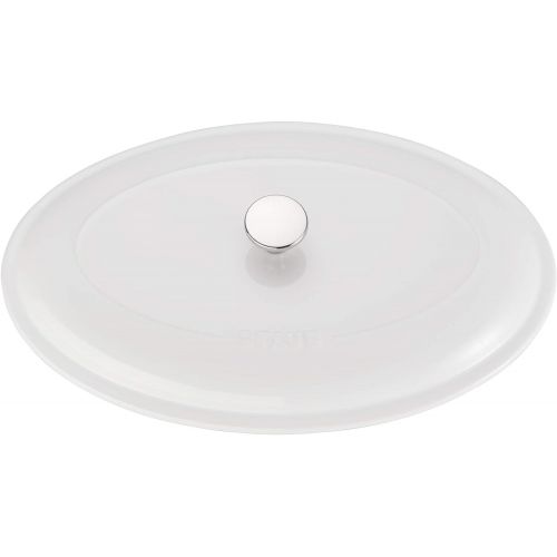  Staub 40508-685 Ceramics Oval Covered Baking Dish, 14-inch, White