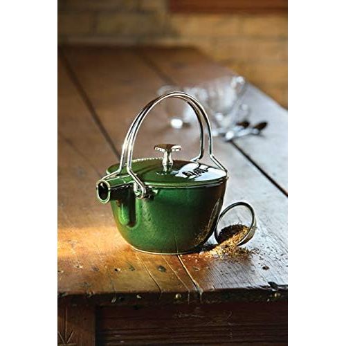  Staub 1650085 Round Tea Kettle, Basil