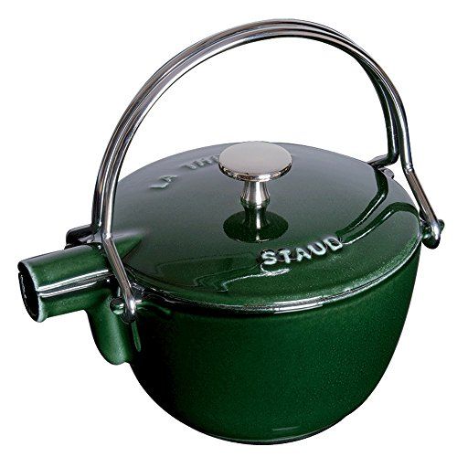  Staub 1650085 Round Tea Kettle, Basil