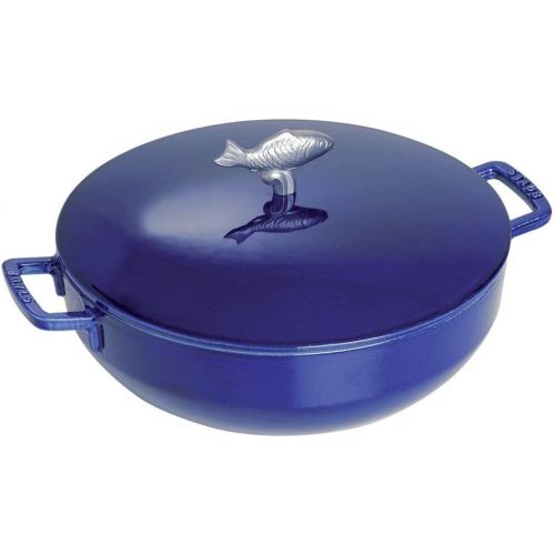  Staub Bouillabaisse Pot, Dark Blue, 5 qt.