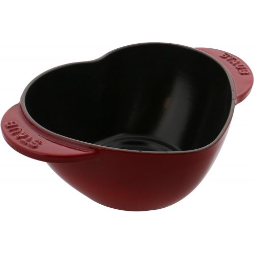  STAUB 1100006 Cast Iron Heart Cocotte, 1.75-quart, Cherry