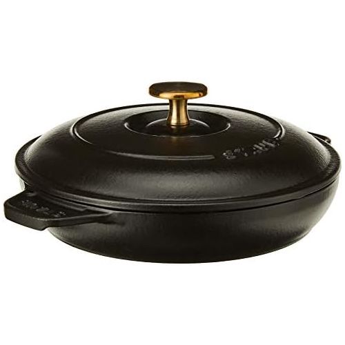  STAUB 1332025 Cast Iron Round Covered Baking Dish, 7.9-inch, Black Matte