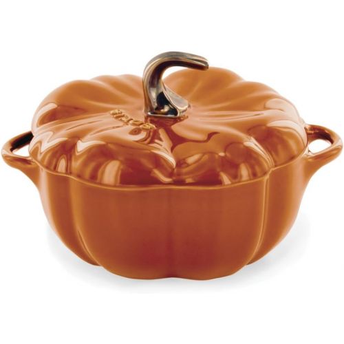  STAUB 40511-555 Ceramics Petite Pumpkin Cocotte, 16-oz, Burnt Orange