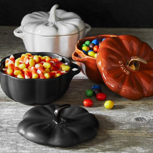  STAUB 40511-555 Ceramics Petite Pumpkin Cocotte, 16-oz, Burnt Orange