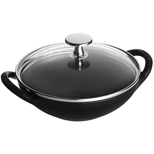  Staub Cast Iron 1311723 Baby Wok, 0.5-quart, Black Matte