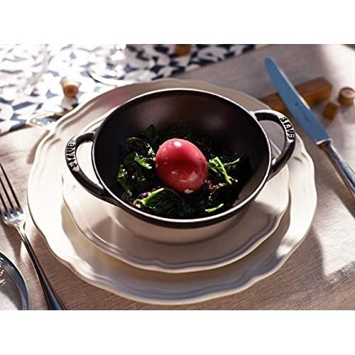  Staub Cast Iron 1311723 Baby Wok, 0.5-quart, Black Matte