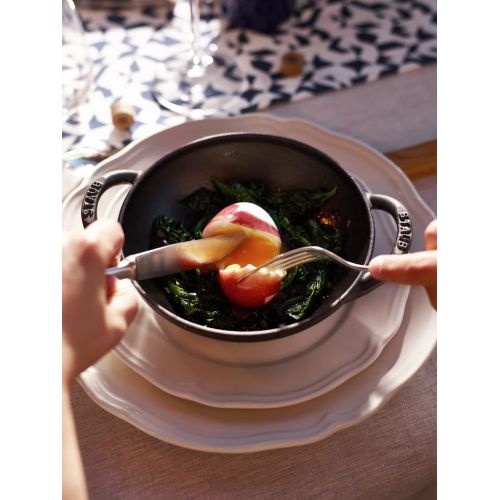  Staub Cast Iron 1311723 Baby Wok, 0.5-quart, Black Matte