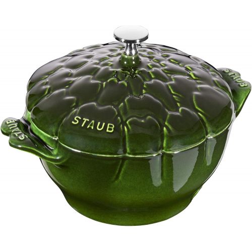  Staub Cast Iron 3-qt Artichoke Cocotte - Basil