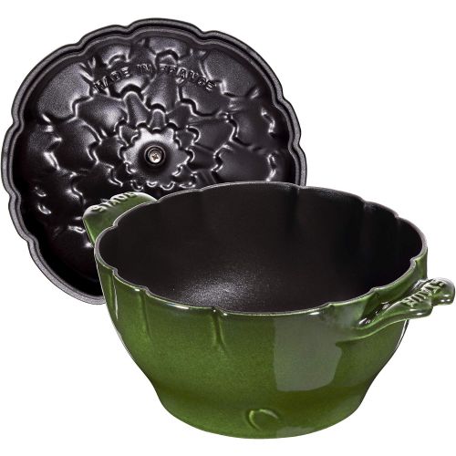  Staub Cast Iron 3-qt Artichoke Cocotte - Basil