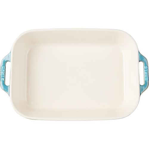  STAUB 40511-890 Ceramics Rectangular Baking Dish, 13x9-inch, Rustic Turquoise