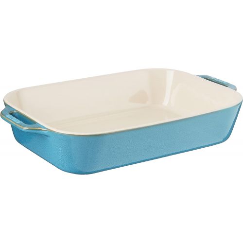  STAUB 40511-890 Ceramics Rectangular Baking Dish, 13x9-inch, Rustic Turquoise