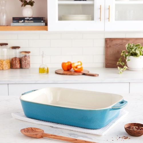  STAUB 40511-890 Ceramics Rectangular Baking Dish, 13x9-inch, Rustic Turquoise
