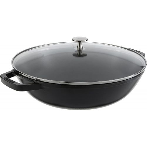  STAUB 1312923 Cast Iron Perfect Pan, 4.5-quart, Black Matte