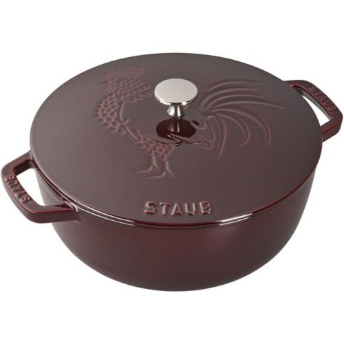  Staub Cast Iron 3.75-qt Essential French Oven Rooster - Grenadine